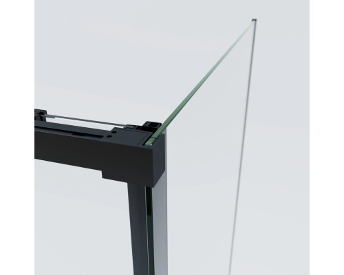 Душевой уголок Vincea Soft 2 VSR-3SO29010CLB 100x90 см, профиль черный матовый, стекло прозрачное