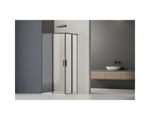 Душевой уголок Vincea Soft 2 VSS-3SO2900CLB 90x90 см, профиль черный матовый, стекло прозрачное