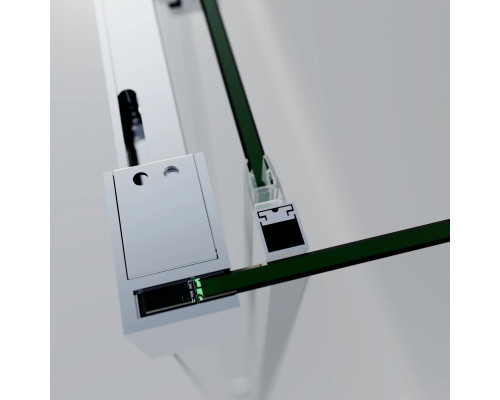 Душевой уголок Vincea Soft 2 VSR-3SO28010CL 100x80 см, профиль хром, стекло прозрачное