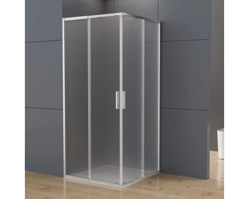 Душевой уголок Vincea Rapid-N VSS-3RN9090E10MT 78-90x78-90 см, профиль хром, стекло текстурное