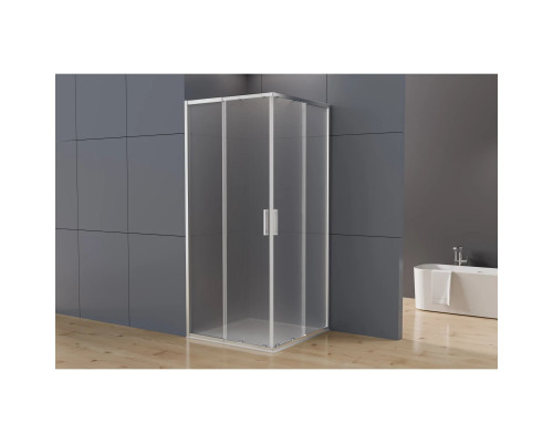 Душевой уголок Vincea Rapid-N VSS-3RN8012E10MT 108-120x68-80 см, профиль хром, стекло текстурное