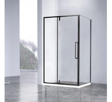 Душевой уголок Vincea Slim-N VSR-4SNP1010CLB 100x100 см, профиль черный матовый, стекло прозрачное