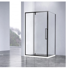 Душевой уголок Vincea Slim-N VSR-4SNP9012CLB 120x90 см, профиль черный матовый, стекло прозрачное