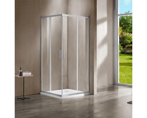 Душевой уголок Vincea Garda VSS-1G9010CLBN 100x90 см, профиль никель матовый, стекло прозрачное