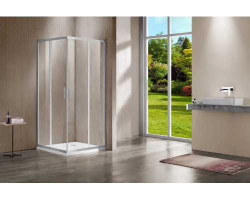 Душевой уголок Vincea Garda VSS-1G1011CLBN 110x100 см, профиль никель матовый, стекло прозрачное
