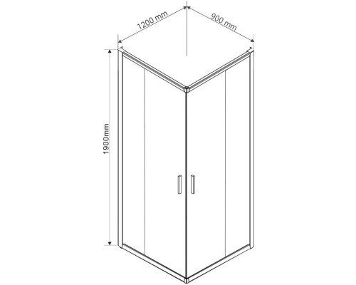 Душевой уголок Vincea Garda VSS-1G9012CLBN 120x90 см, профиль никель матовый, стекло прозрачное