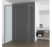 Душевой уголок Vincea Ultima VSR-7UL1010CLGM 100x100 см, профиль вороненая сталь, стекло прозрачное