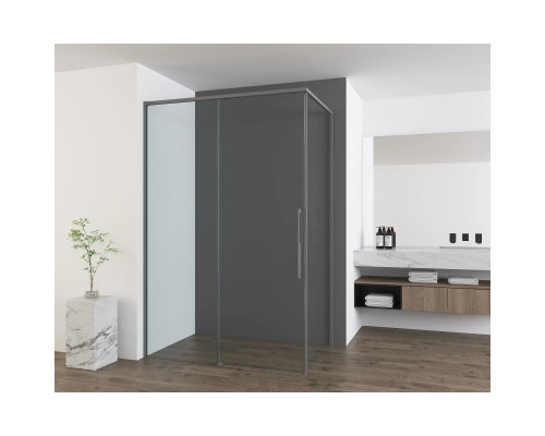 Душевой уголок Vincea Ultima VSR-7UL1012CLGM 120x100 см, профиль вороненая сталь, стекло прозрачное