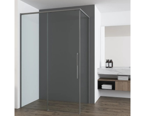 Душевой уголок Vincea Ultima VSR-7UL1014CLGM 140x100 см, профиль вороненая сталь, стекло прозрачное