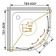 Заказать Душевой уголок Cezares Pratico 80x80 см прозрачное стекло PRATICO-R-2-80-C-Cr в магазине сантехники Santeh-Crystal.ru