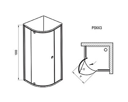 Приобрести Душевой уголок Ravak Pivot PSKK3-80 блестящий Transparent 37644C00Z1 в магазине сантехники Santeh-Crystal.ru