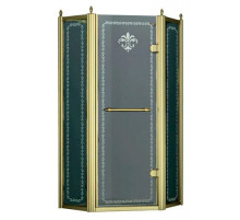 Душевой уголок Cezares Retro 90x90 см прозрачное c матовым узором RETRO-A-P-1-90-CP-Br-R