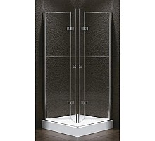 Душевой уголок Cezares Elena 90x90 см текстурное стекло ELENA-W-AS-2-90-P-Cr