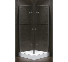 Душевой уголок Cezares Elena 90x90 см текстурное стекло ELENA-W-AS-2-90-P-Cr