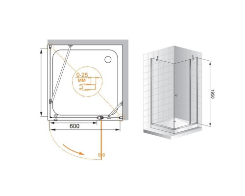 Заказать Душевой уголок Cezares Triumph 100x100 см прозрачное стекло TRIUMPH-D-A-12-100-C-Cr-R в магазине сантехники Santeh-Crystal.ru