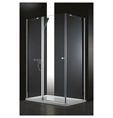 Душевой уголок Cezares Elena 100x90 см текстурное стекло ELENA-W-AH-1-100/90-P-Cr-L