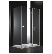 Душевой уголок Cezares Elena 100x90 см текстурное стекло ELENA-W-AH-1-100/90-P-Cr-R