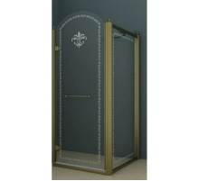 Душевой уголок Cezares Retro 90x90 см прозрачное c матовым узором RETRO-A-A-1-90-CP-Br-L