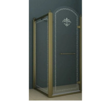 Душевой уголок Cezares Retro 90x100 см прозрачное c матовым узором RETRO-A-AH-1-90/100-CP-Br-R