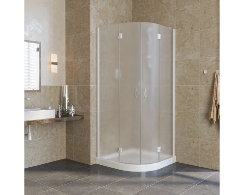 Купить Душевой уголок 80х80 см Vegas Glass AFS 80 01 10 сатин в магазине сантехники Santeh-Crystal.ru