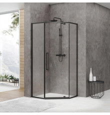 Душевой уголок 100х100 см Black & White Stellar Wind 8751010 прозрачное