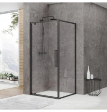 Душевой уголок 100х100 см Black & White Stellar Wind 8771010 прозрачное