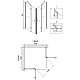 Приобрести Душевой уголок 89,5х89,5х190 см Niagara NG-6813-08BLACK прозрачное в магазине сантехники Santeh-Crystal.ru