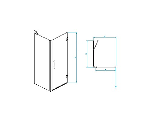 Заказать Душевой уголок 70х70 см RGW PA-36-B (PA-06B+Z-050-2B+держатель) Passage 41083677-014 прозрачное в магазине сантехники Santeh-Crystal.ru