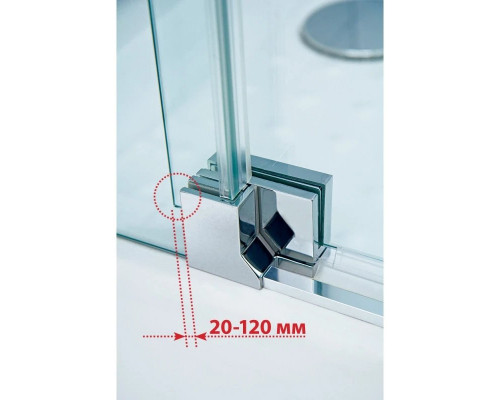 Купить Душевой уголок 70-80х70-80 см Cezares SLIDER-A-2-70/80-C-Cr прозрачное в магазине сантехники Santeh-Crystal.ru