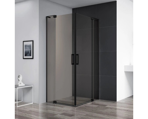Купить Душевой уголок 90-100х90-100 см Cezares SLIDER-A-2-90/100-BR-NERO бронза в магазине сантехники Santeh-Crystal.ru