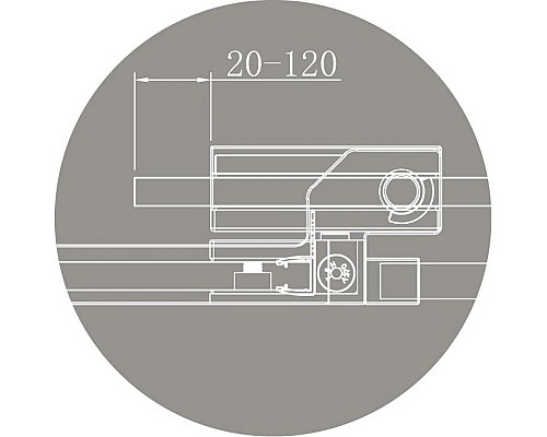 Заказать Душевой уголок 90-100х99,5 см Cezares SLIDER-AH-1-100-90/100-BR-NERO бронза в магазине сантехники Santeh-Crystal.ru