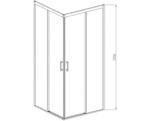 Душевой уголок 90x90 см Vincea Soft VSS-3SO900CLB прозрачное