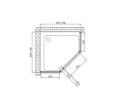 Душевой уголок 90x90 см Vincea Penta VSP-3P900CL прозрачное