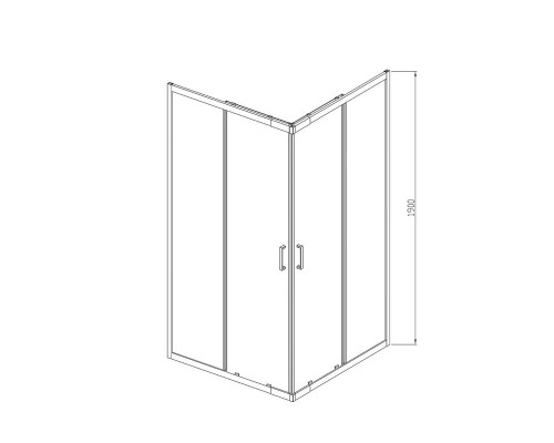 Душевой уголок 90-100x90-100 см Vincea Rapid VSS-3R90/10CL прозрачное