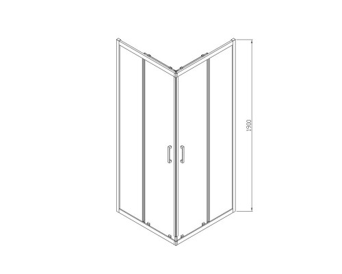 Душевой уголок 90x90 см Vincea Alpha VSS-3AL900CL прозрачное
