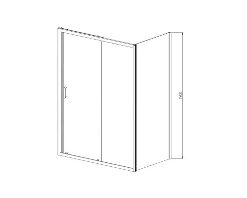 Душевой уголок 110x80 см Vincea Alpha VSR-3AL8011CL прозрачное