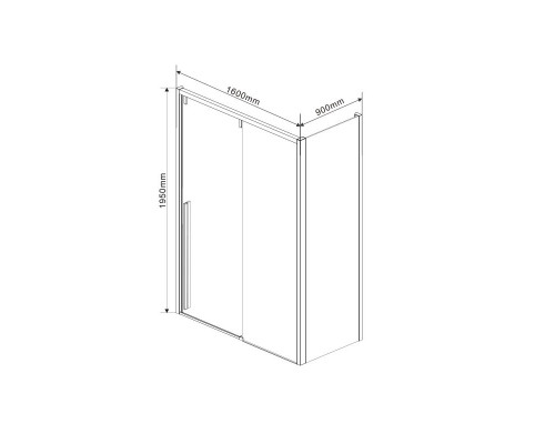 Душевой уголок 160x90 см Vincea Lugano VSR-1L9016CL-1 прозрачное