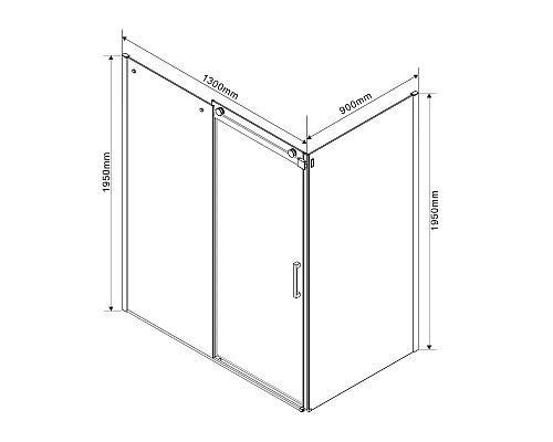 Душевой уголок 130x90 см Vincea Como VSR-1C9013CL прозрачное