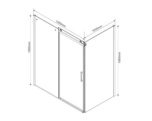 Душевой уголок 140x100 см Vincea Como VSR-1C1014CL прозрачное