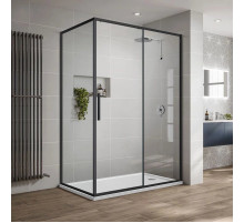 Душевой уголок 119x89 см Vincea Slim-U VSR-2SU9012CLB прозрачное