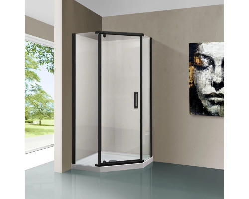 Душевой уголок 90x90 см Vincea Stresa VSP-1S900CLB прозрачное