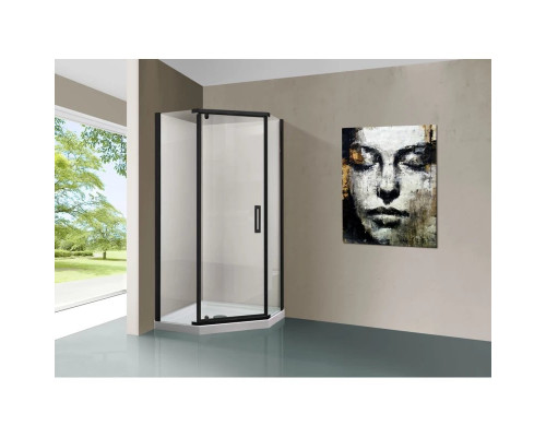 Душевой уголок 90x90 см Vincea Stresa VSP-1S900CLB прозрачное