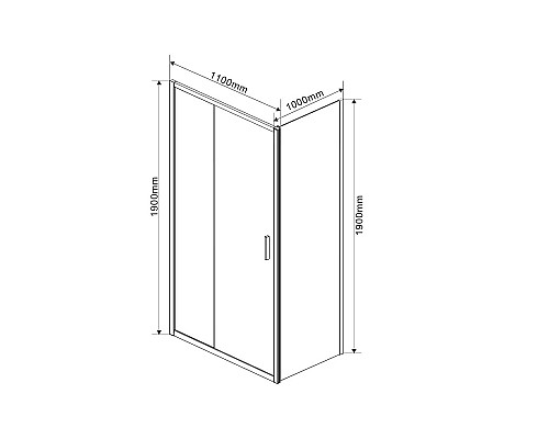 Душевой уголок 110x100 см Vincea Garda VSR-1G1011CH шиншилла