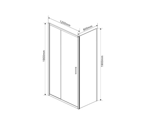 Душевой уголок 120x80 см Vincea Garda VSR-1G8012CH шиншилла