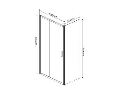 Душевой уголок 160x80 см Vincea Garda VSR-1G8016CL прозрачное