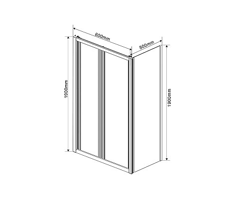 Душевой уголок 80x80 см Vincea Garda VSR-1G8080CL прозрачное