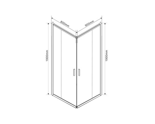 Душевой уголок 90x80 см Vincea Garda VSS-1G8090CL прозрачное