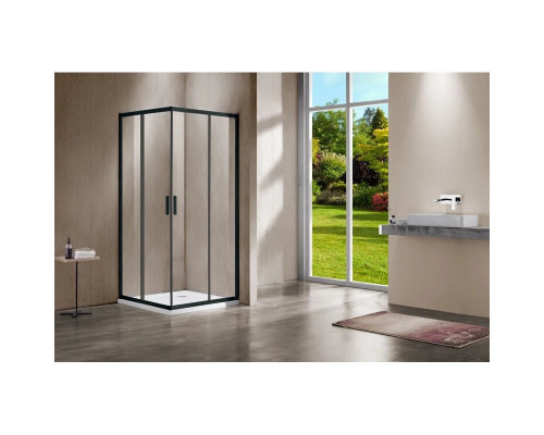 Душевой уголок 90x80 см Vincea Garda VSS-1G8090CLB прозрачное