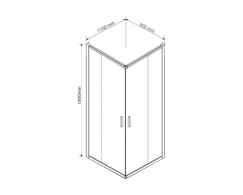 Душевой уголок 110x80 см Vincea Garda VSS-1G8011CL прозрачное