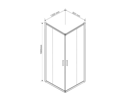 Душевой уголок 120x80 см Vincea Garda VSS-1G8012CLB прозрачное